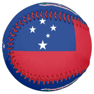 Samoa Flag and Coat of Arms Patriotic Softball