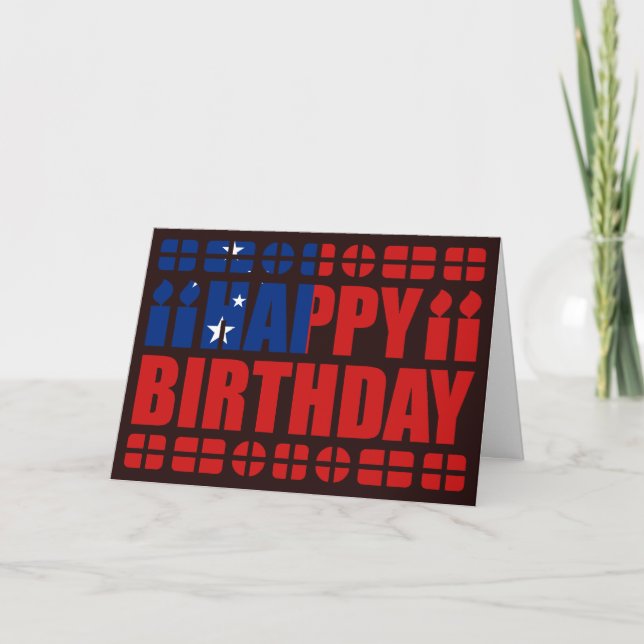 Samoa Flag Birthday Card (Front)