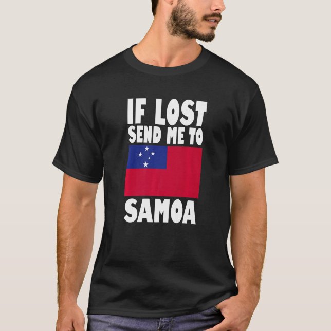 Samoa Flag Design  If lost send me to Samoa Premiu T-Shirt (Front)