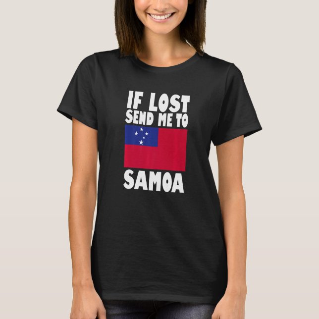 Samoa Flag Design  If lost send me to Samoa Premiu T-Shirt (Front)