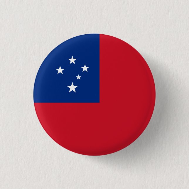 Samoa Flag, Flag of Samoa 3 Cm Round Badge (Front)
