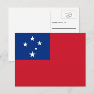 Samoa Flag, Flag of Samoa Postcard