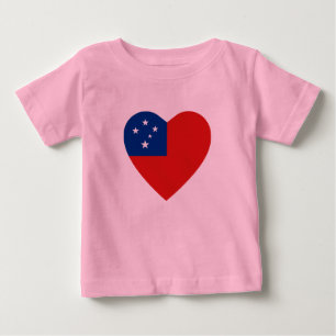 Samoa Flag Heart T-Shirt
