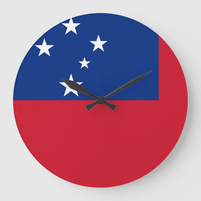 Samoa Flag Large Clock (Front)
