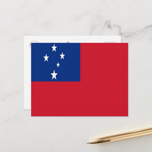 Samoa - Flag - Postcard (Front/Back In Situ)