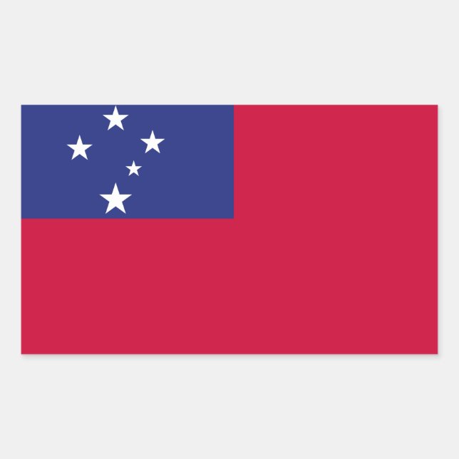 Samoa Flag Rectangular Sticker (Front)