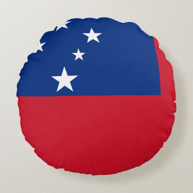 Samoa Flag Round Cushion (Front)