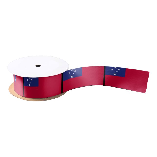 Samoa Flag Satin Ribbon (Spool)
