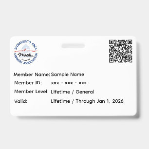 SAMOA Membership Card ID Badge
