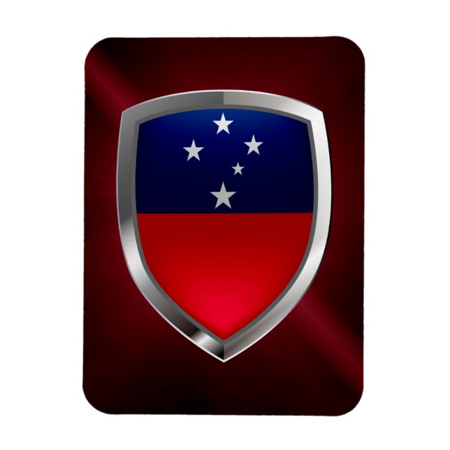 Samoa Metallic Emblem Magnet (Vertical)