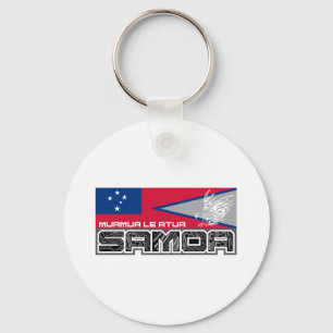 Samoa Muamua Le Atua - American Samoa / Samoa Flag Key Ring