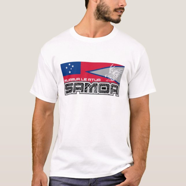 Samoa Muamua Le Atua - American Samoa / Samoa Flag T-Shirt (Front)