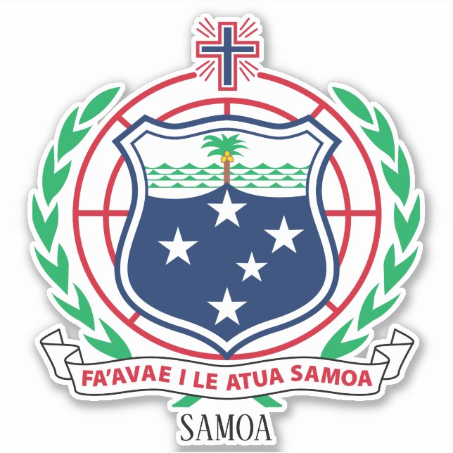 Samoa National Coat Of Arms Patriotic (Front)