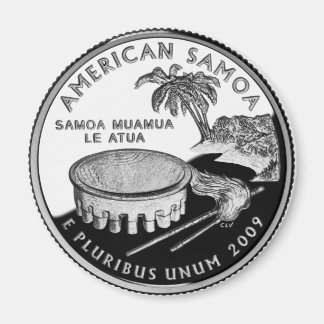 Samoa Quarter Fridge Magnet