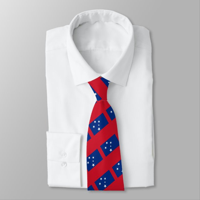 Samoa Ties, fashion Samoan Flag, business Tie (Tied)