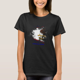 Samoan American Watercolor Flag, Vintage American T-Shirt