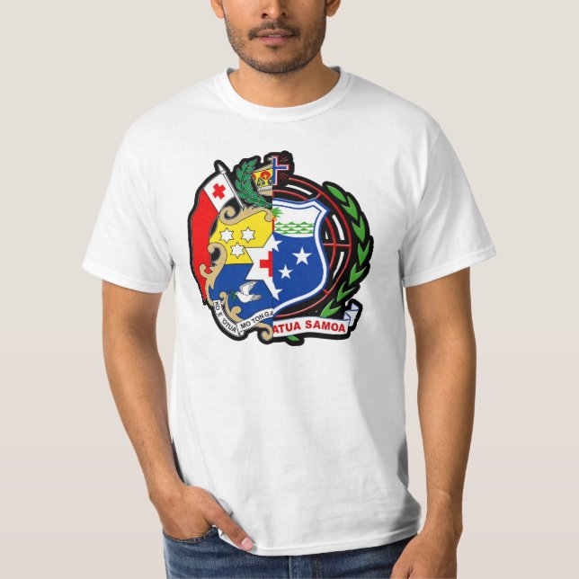 Samoan and Tongan Coat of Arms T-Shirt (Front)