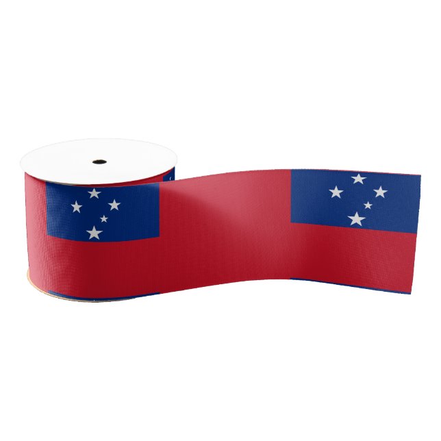 Samoan Flag & Samoa travel, holiday/sports Grosgrain Ribbon (Spool)