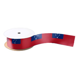 Samoan Flag & Samoa travel, holiday/sports Satin Ribbon