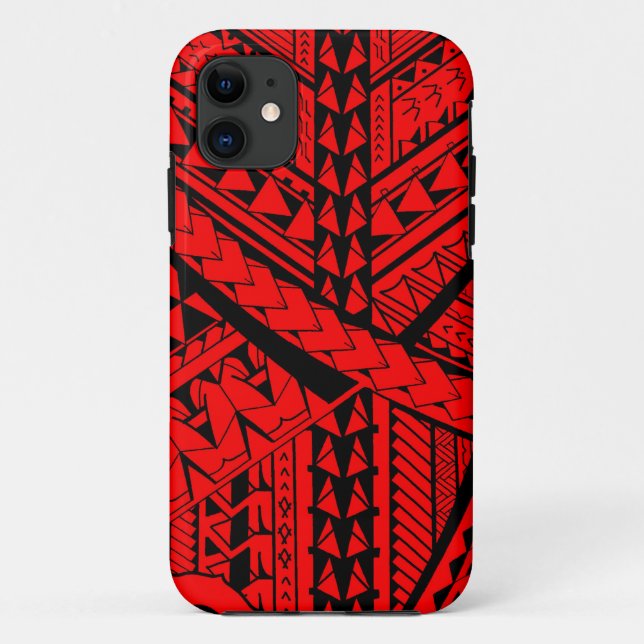 Samoan/Polynesian tribal shapes and symbols Case-Mate iPhone Case (Back)