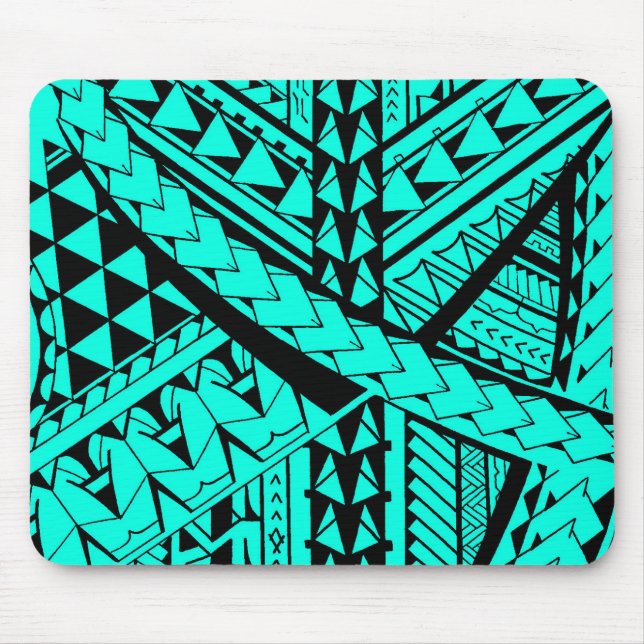 Samoan/Polynesian tribal shapes and symbols Mouse Mat (Front)