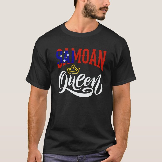 Samoan Queen Samoa Samoan Samoa Flag T-Shirt (Front)