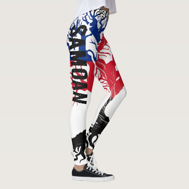 SAMOAN ROOTS Blk Leggings (Right)