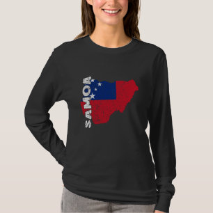 Samoan Roots Samoan Pride Vintage Map Samoa Flag T-Shirt