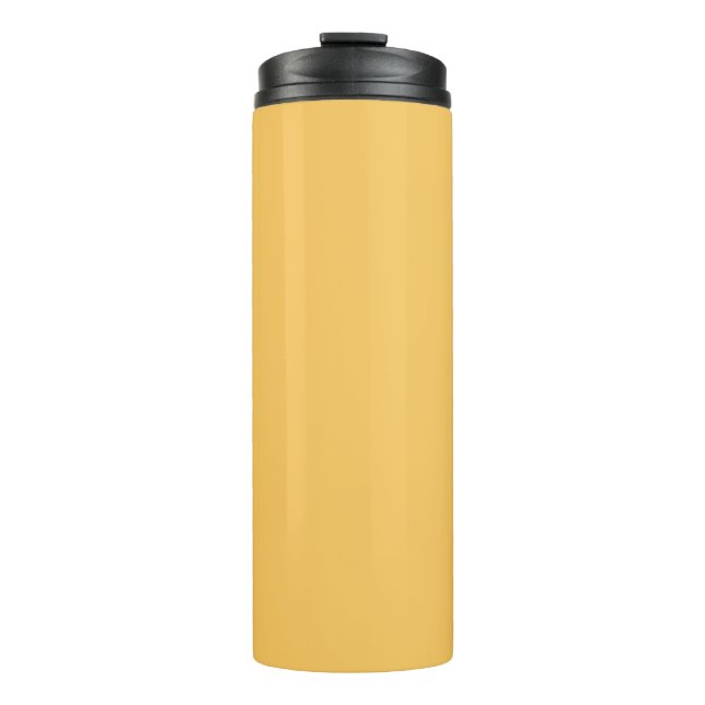 Samoan Sun Golden Yellow Solid Colour Print, Sunny Thermal Tumbler (Front)