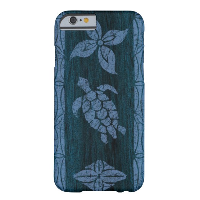 Samoan Tapa Hawaiian Faux Wood Surfboard Case-Mate iPhone Case (Back)