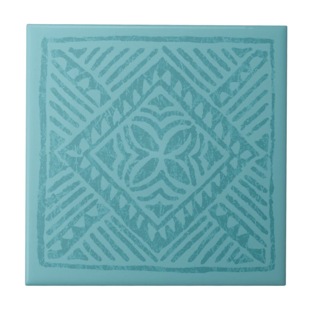 Samoan Tapa Polynesian Diamond Tile Trivets (Front)