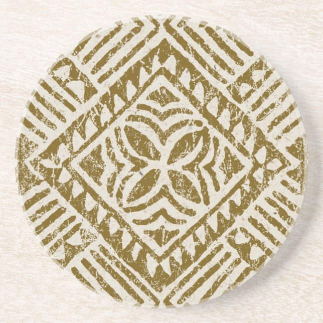 Samoan Tapa Tropical Tiki Bar Coasters (Front)