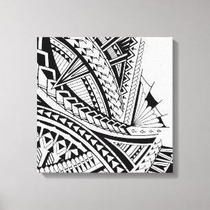 Samoan tribal tattoo art canvas print
