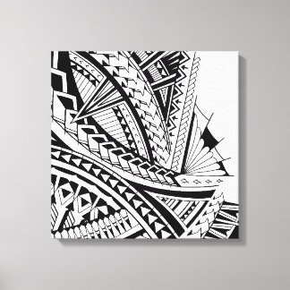 Samoan tribal tattoo art canvas print
