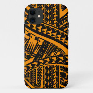 Samoan tribal tattoo pattern with spearheads art iPhone 11 case