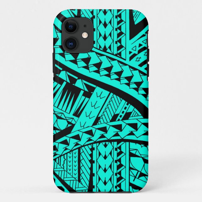 Samoan tribal tattoo pattern with spearheads art Case-Mate iPhone case (Back)