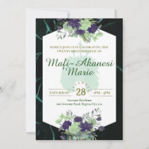 Samoan Tuiga 21st Invitation