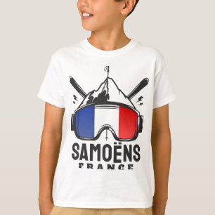 Samoëns Grand Mif France Ski Resort Retro Skiing T-Shirt