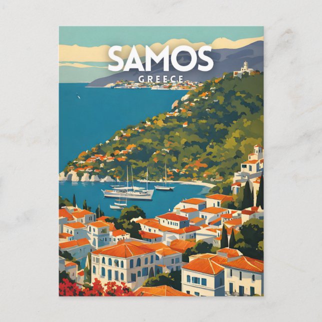 Samos Greece Postcard (Front)
