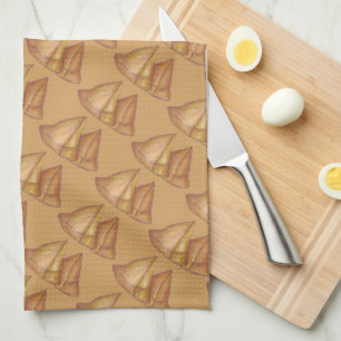Samosas Indian Food Samosa Cooking Foodie Print Tea Towel
