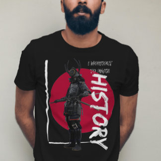 Samourai Bushido Motivation Retro Red Sun Graphic T-Shirt