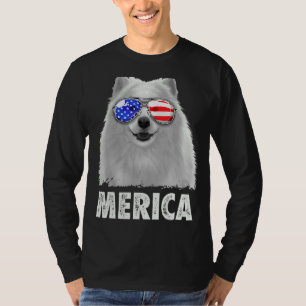 Samoyed 4th Of July Merica Men American Flag Sungl T-Shirt