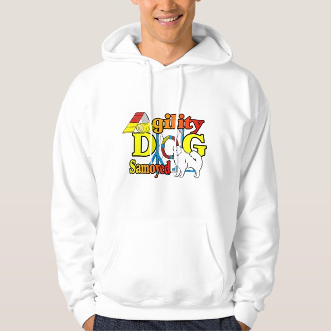 Samoyed Agility Gifts Hoodie (Front)