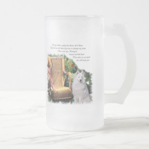 Samoyed Art Gifts Frosted Glass Beer Mug