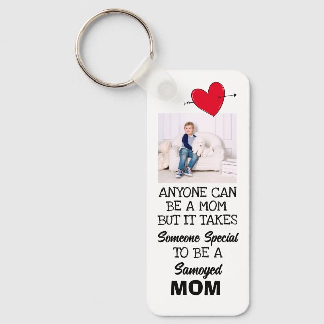 Samoyed...Best Mom Custom double-sided Keychain (Front)