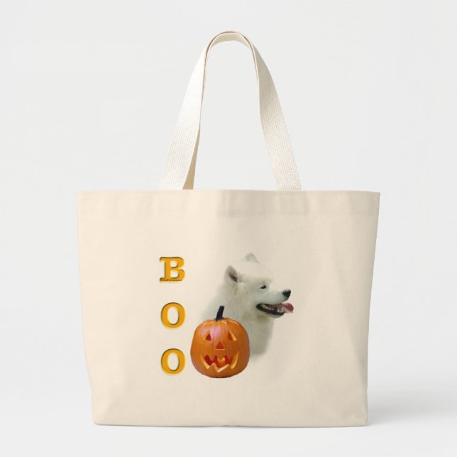 Samoyed Boo Large Tote Bag (Front)