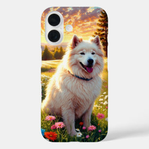 Samoyed by Lake iPhone 16 Case
