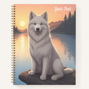 Samoyed by Lake Notebook