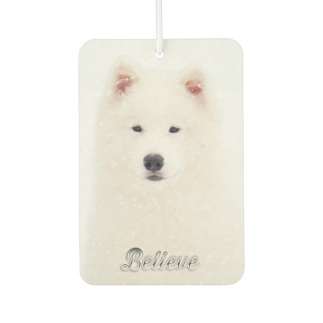 Samoyed Car Air Freshener (Front)