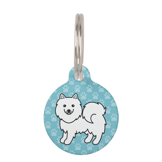 Samoyed Cartoon Dog Pet Tag (Front)